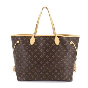 Louis Vuitton Monogram Neverfull GM Tote Bag Brown
